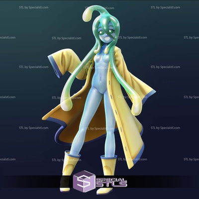 suu canavar kız dijital heykel özel 3d print model - Mito3D