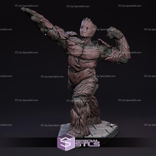 swole Groot stl Dosyalar Muhafız gökada 3d baskı heykelcik 3d print model - Mito3D