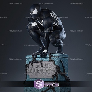 symbiote spider-man eddie brock grave ready 3d print 3d print model - Mito3D