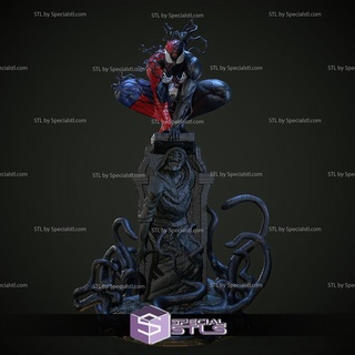 symbiote spiderman 3d model sitting base 3d print model - Mito3D
