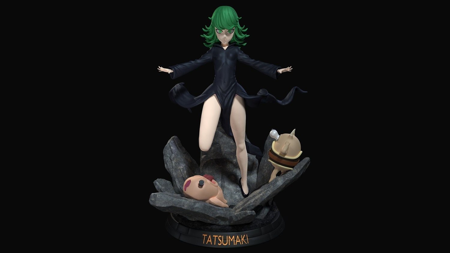 tatsumaki one punch homme 3D print model - Mito3D