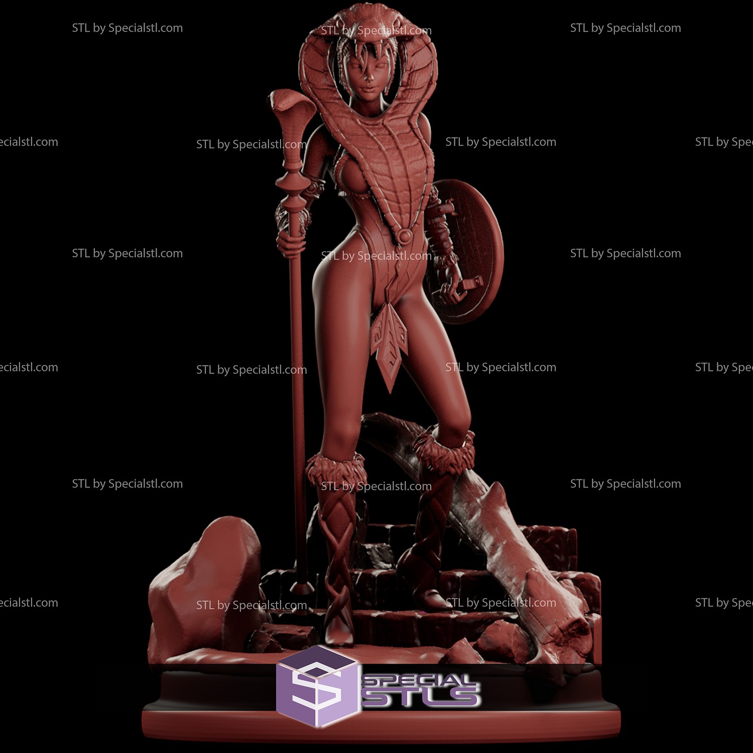 teela masters universe stl files 3D print model - Mito3D