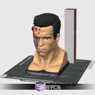 terminator bust color 3d printing stl files specialstl 3d print model - Mito3D