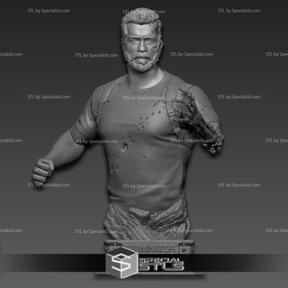 terminator dark fate bust ready 3d print 3d print model - Mito3D