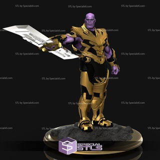 Thanos básico armaduras pé 3d impressão estatueta 3d print model - Mito3D