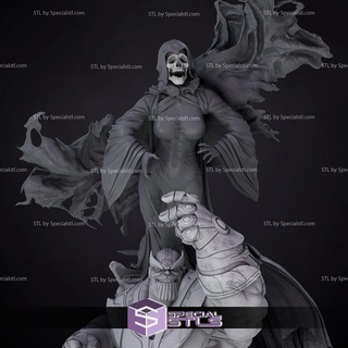 Thanos senhora morte 3d modelo diorama 3d print model - Mito3D