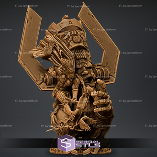 Thor luchando galactus base historietas Listo 3d impresión 3d print model - Mito3D