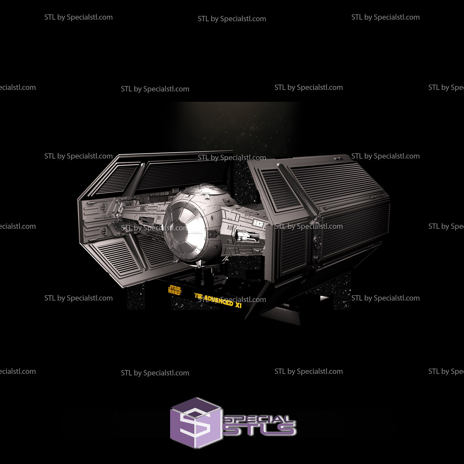 tie advanced x1 star wars 3d models 3D print model - Mito3D