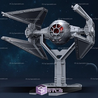 tie interceptor stl files star wars 3d print model - Mito3D