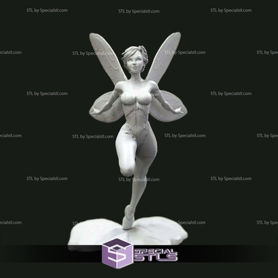 tinker bell action pose digital sculpture specialstl 3d print model - Mito3D