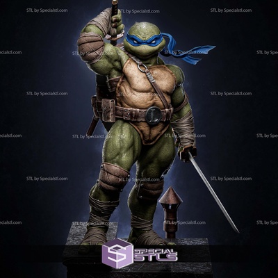 tmnt leonardo pizza haus 3d modell skulptur spezialstl 3d print model - Mito3D