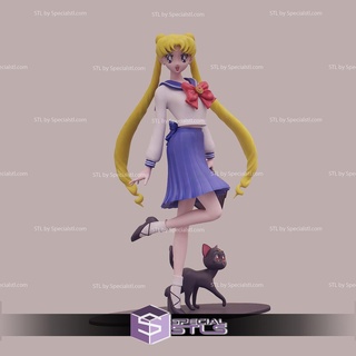 tsukino usagi sailor moon school girl ready 3d print 3d print model - Mito3D