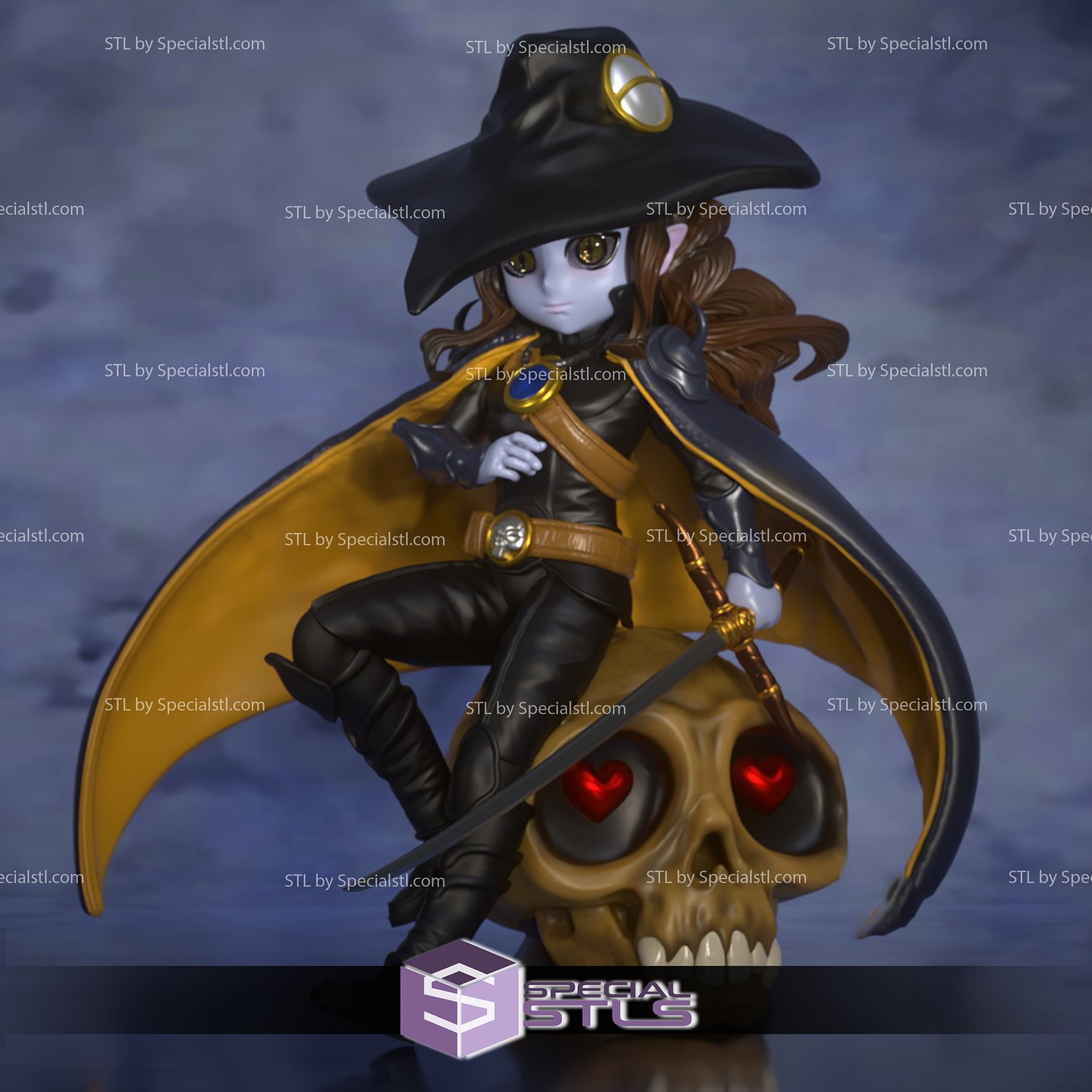 vampiro cacciatore chibi 3D print model - Mito3D