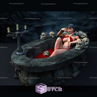 Vampirella gebadet Blut 3d Drucken Figur stl Dateien 3d print model - Mito3D