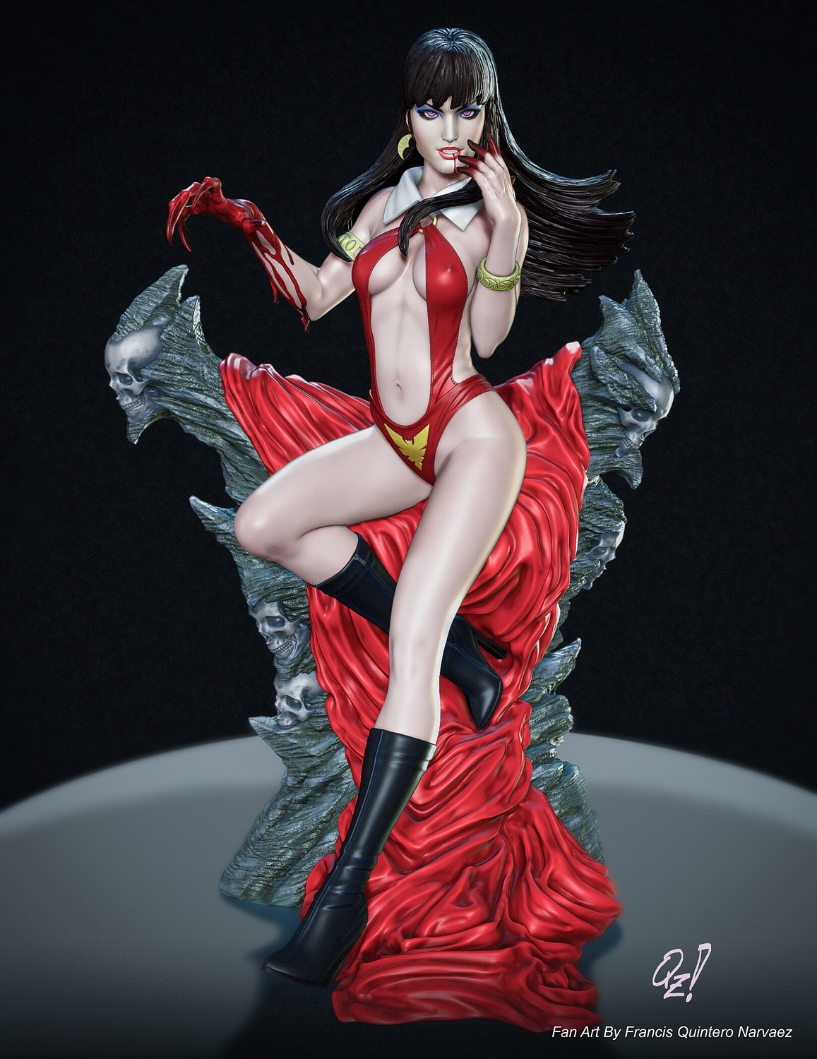 Vampirella Fan Art 3D print model - Mito3D