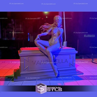 vampirella sentado pose stl archivos 3d impresión figurilla 3d print model - Mito3D