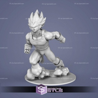 Végéta stl dossiers action pose v3 Dragon Ball 3d modèle 3d print model - Mito3D