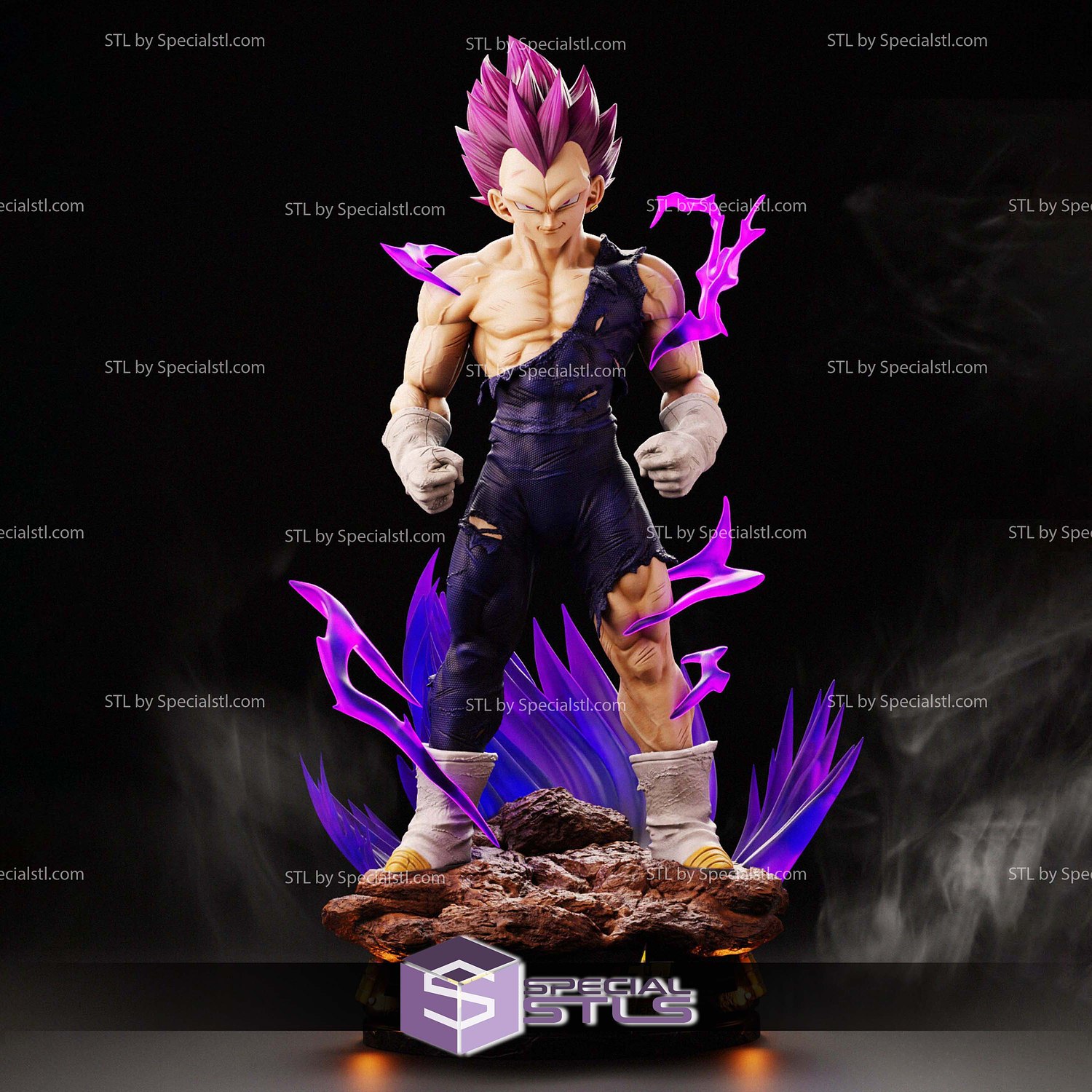 vegeta ultra ego v3 3d impresión modelos especialstl 3D print model - Mito3D