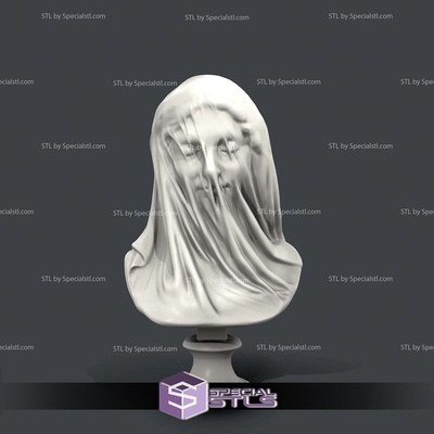 veiled virgin bust stl files specialstl 3d print model - Mito3D