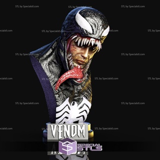 venom tom hardy bust 3d print model - Mito3D