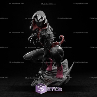 venomized gwen 3d printing figurine spiderman stl files 3d print model - Mito3D