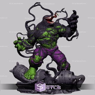 venomized hulk 3d model action pose v4 3d print model - Mito3D