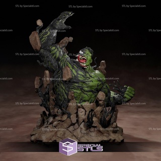 vergiftet Hulk Aktion Pose v5 3d Drucken Modell 3d print model - Mito3D