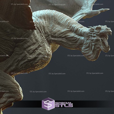 vhagar dragon game of throne 3d printer files specialstl 3d print model - Mito3D