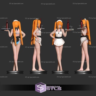 waitress girl stl files fanart 3d print model - Mito3D