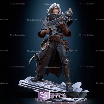 war sister compatible warhammer 40k digital sculpture specialstl 3d print model - Mito3D
