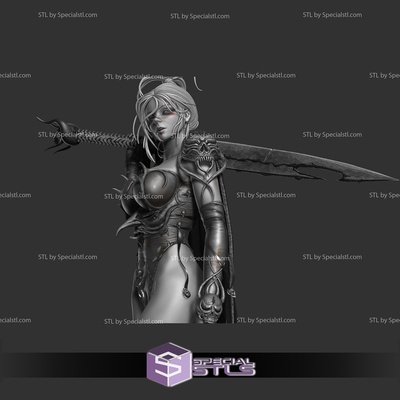 guerriero signora digitale scultura speciale 3d print model - Mito3D