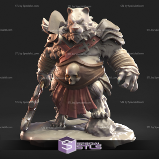 guerrier Lion prêt 3d impression modèle 3d print model - Mito3D
