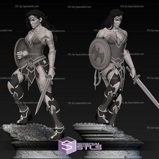 warrior wonder women 3d model standing 3d print model - Mito3D