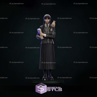 Mercredi Addams livre 3d impression stl modèle 3d print model - Mito3D