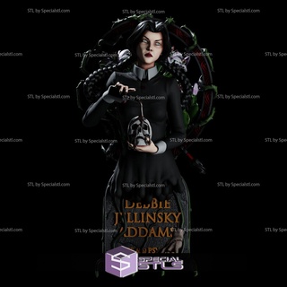 Mercredi Addams séance tombe stl dossiers 3d print model - Mito3D
