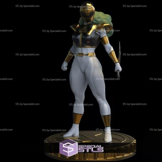 whire ranger girl stl files power ranger whire ranger girl stl files power ranger  3d print model - Mito3D