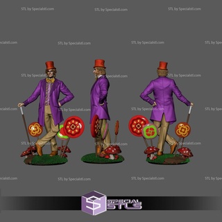 willy wonka charlie chocolate factory 3d print model - Mito3D