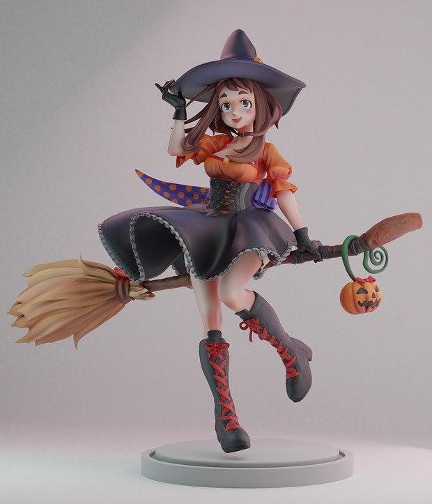 Hexe Uraraka Fan Art 3D print model - Mito3D