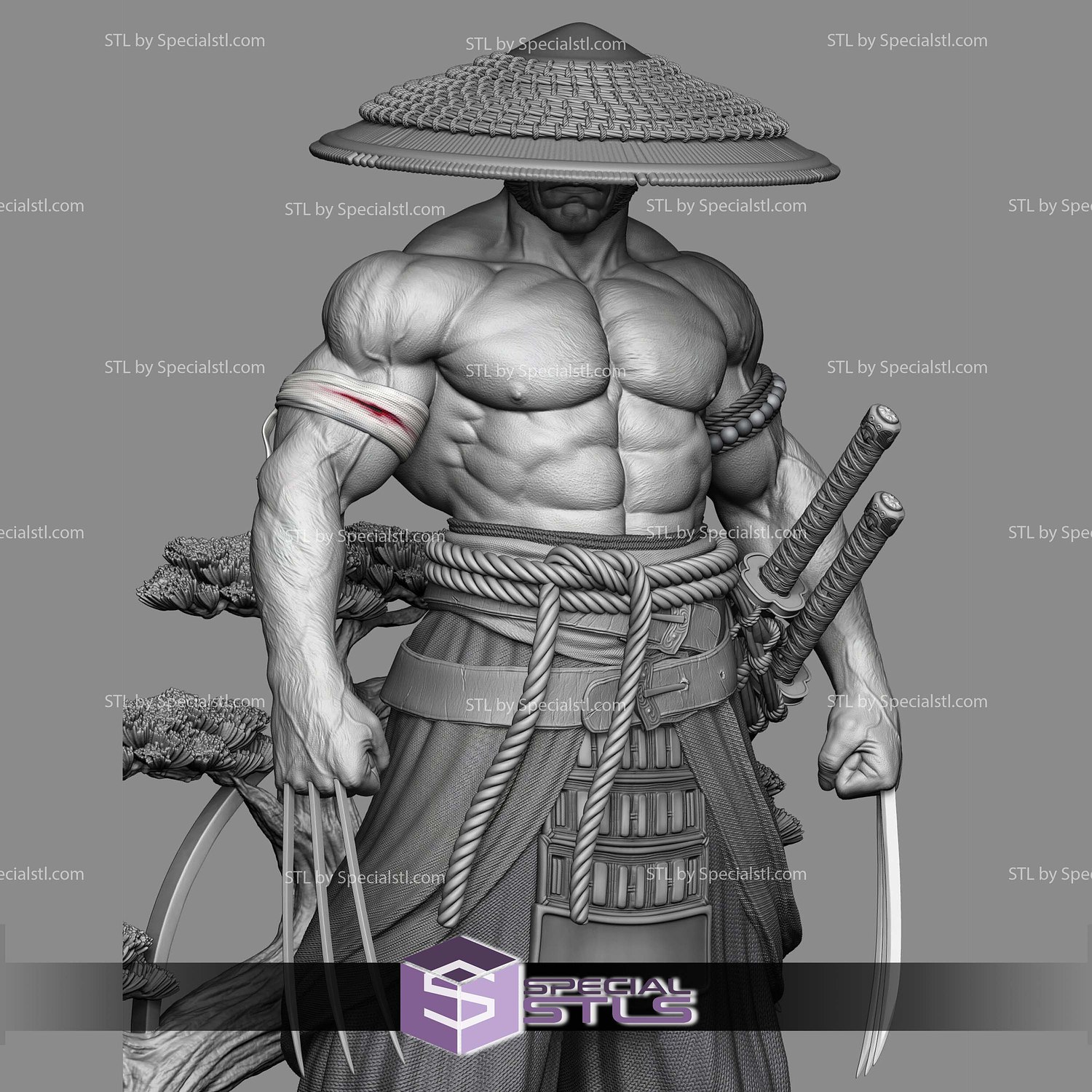 vielfraß logan samurai 3d drucken modelle spezialstl 3D print model - Mito3D