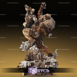 ghiottone sabretooth diorama stl File 3d modello 3d print model - Mito3D