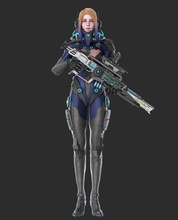 woman police officers 3d print model - Mito3D