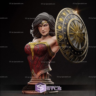 preguntarse mujer guerrero batalla busto 3d impresión figurilla 3d print model - Mito3D