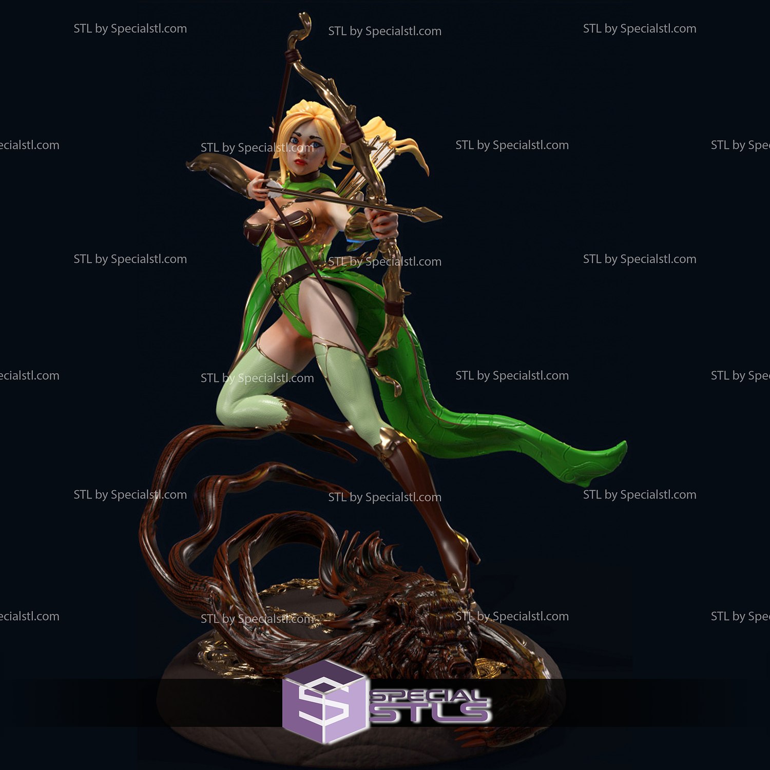 wood elf archer fanart ready 3d print 3D print model - Mito3D