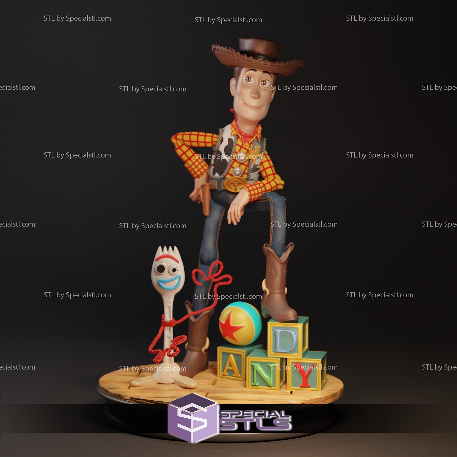 woody forky 3D print model - Mito3D