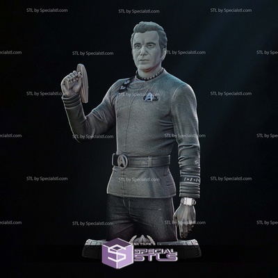 wrath of khan kirk bust 3d printing models specialstl star trek 3d print model - Mito3D