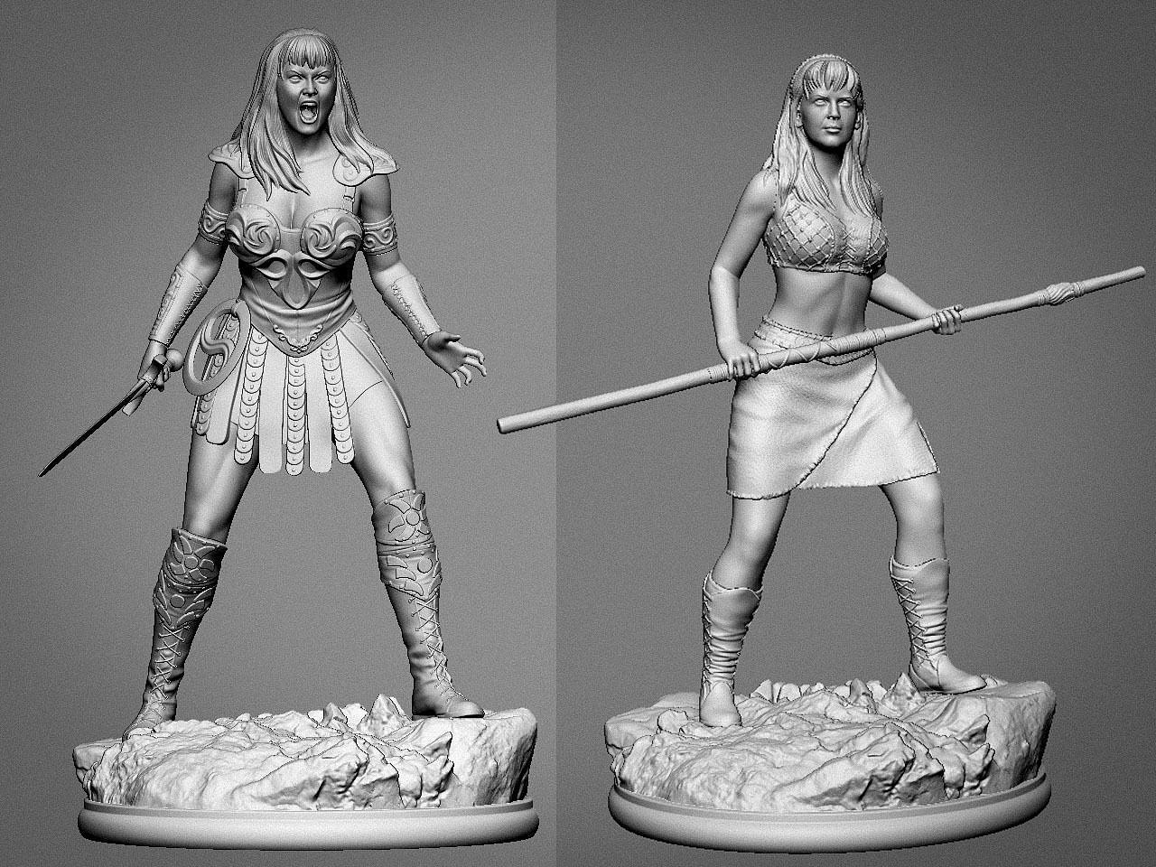 xena Gabrielle guerrero princesa 3D print model - Mito3D