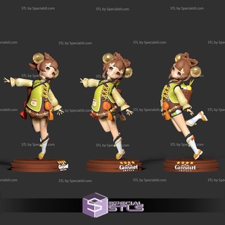 yaoyao action pose stl dossiers genshin impact 3d print model - Mito3D