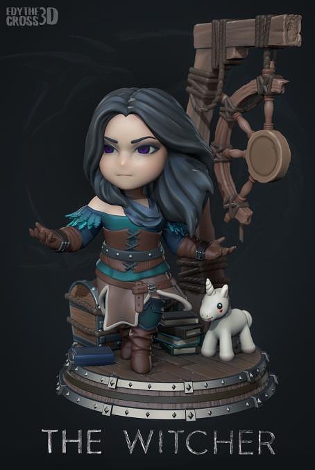 Yennefer Chibi Cadı 3D print model - Mito3D