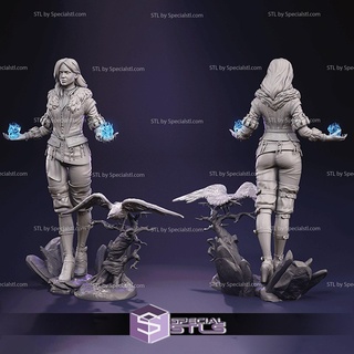 yennefer stl files standing 3d print model - Mito3D
