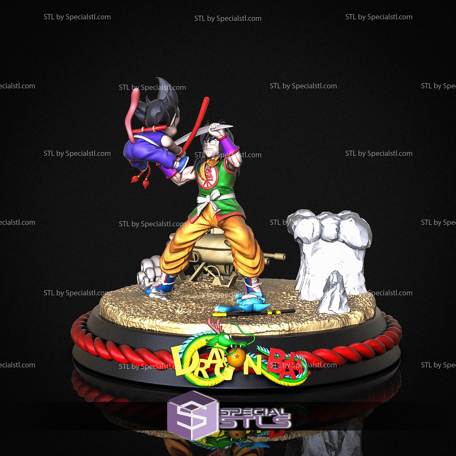 Kampf Yamcha bereit 3d drucken Modell 3D print model - Mito3D